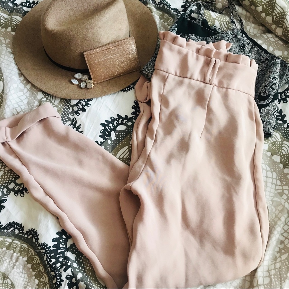 Zara blush pink pants!